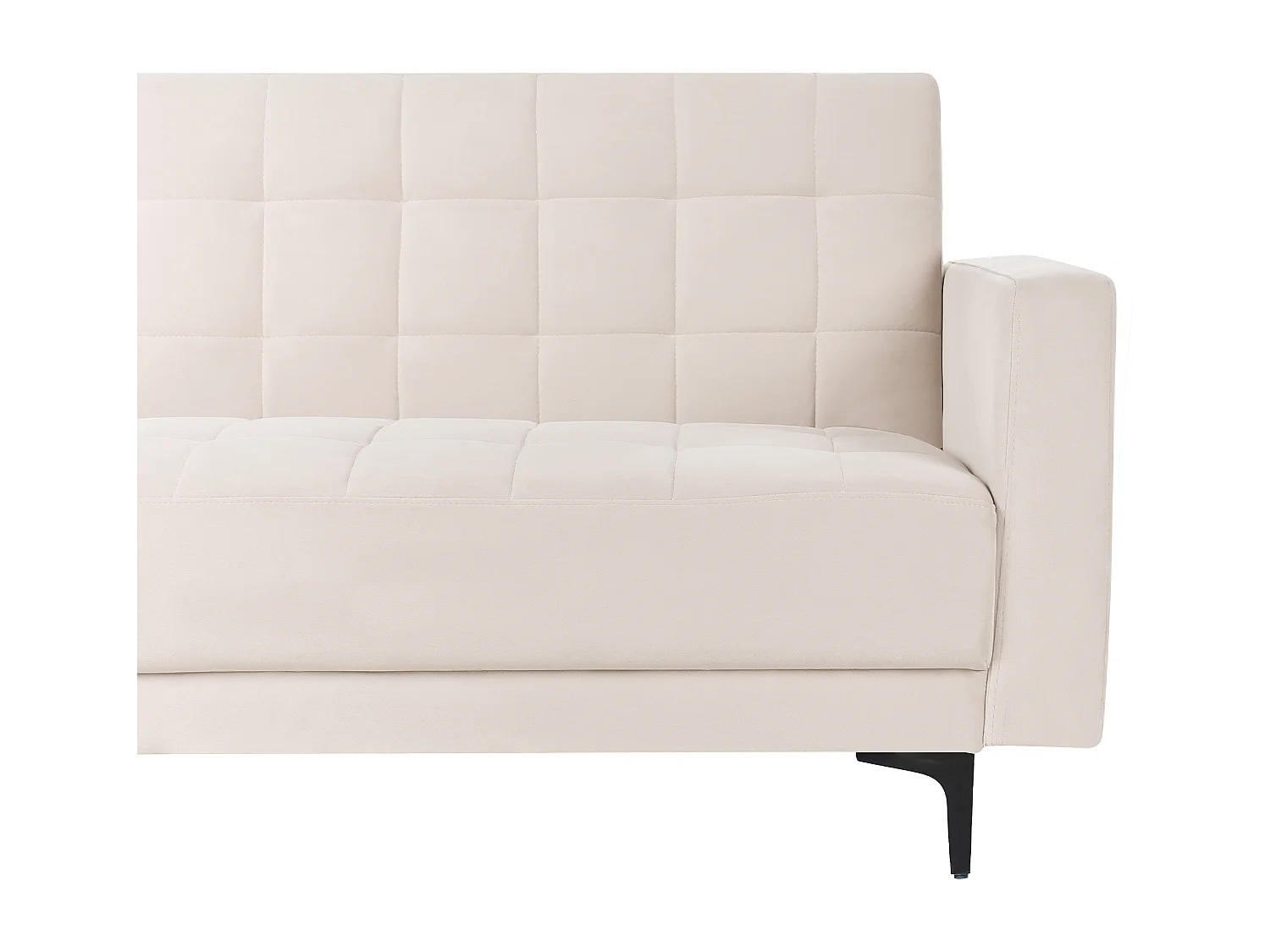 Canapé-Lit d'Angle à gauche 4 Places Dossier Réglable en Velours Beige Clair Aberdeen