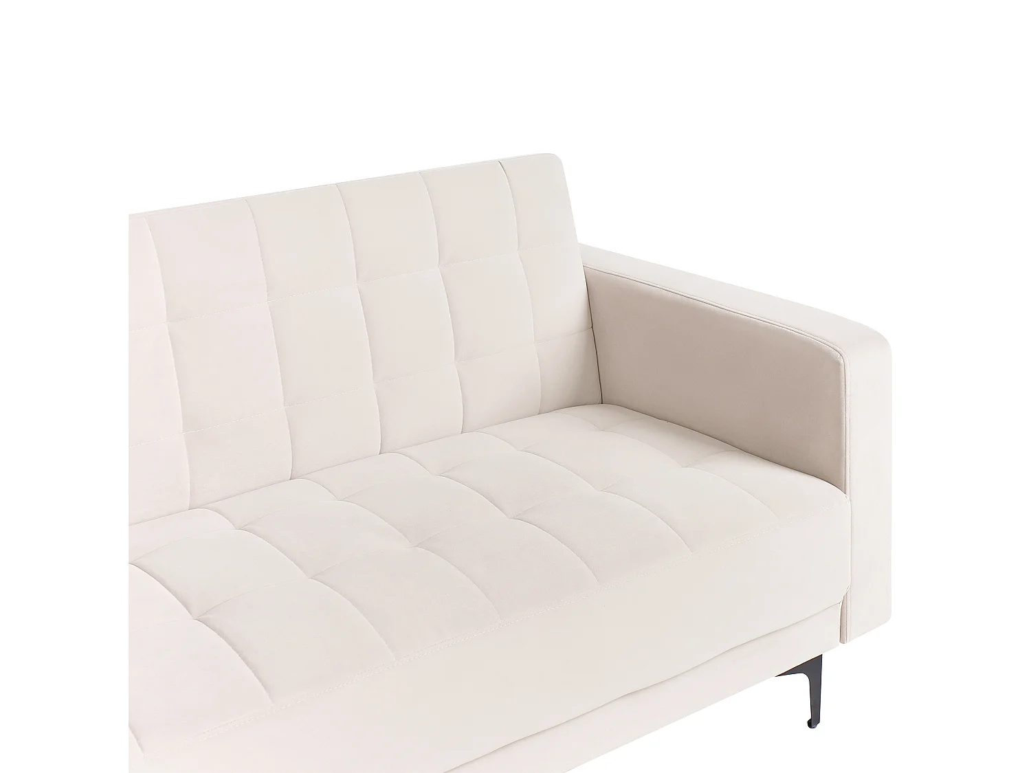 Canapé-Lit d'Angle à gauche 4 Places Dossier Réglable en Velours Beige Clair Aberdeen