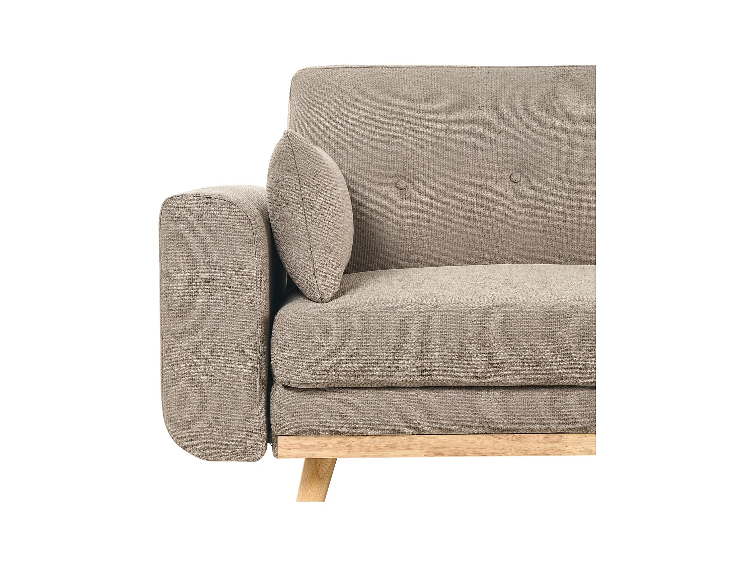 Narożnik rozkładany KAARINA Jasnobrązowy dla 3 osób Lewostronny