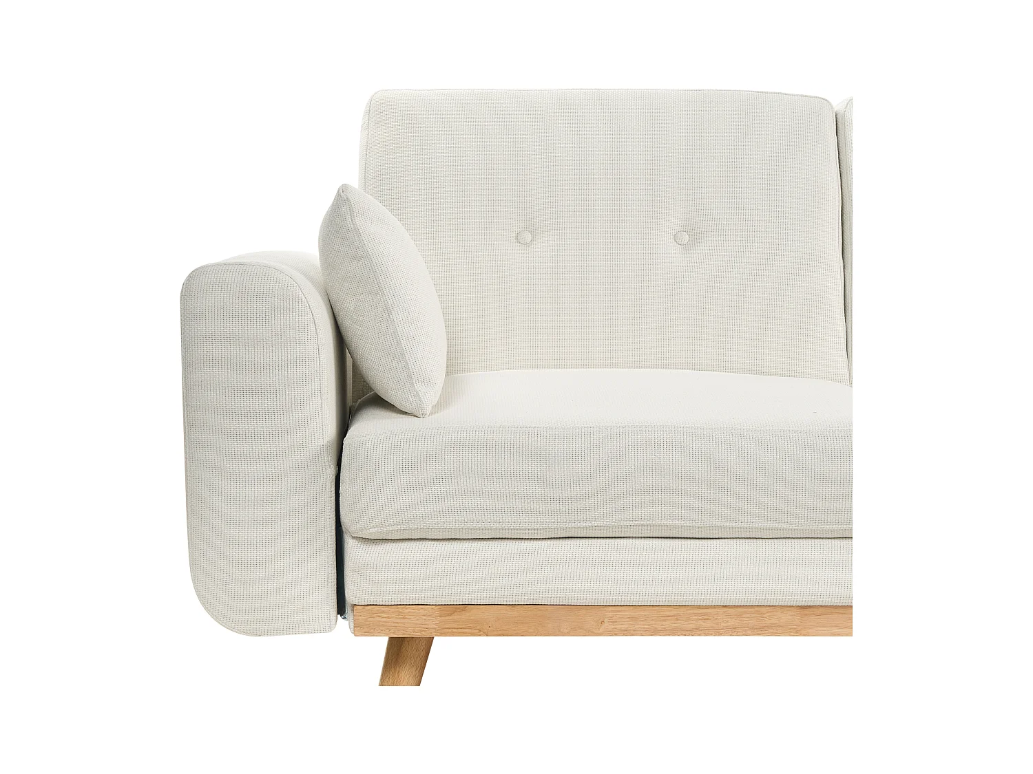 Hoekslaapbank KAARINA Stof Wit 3-zitter Linkerzijde