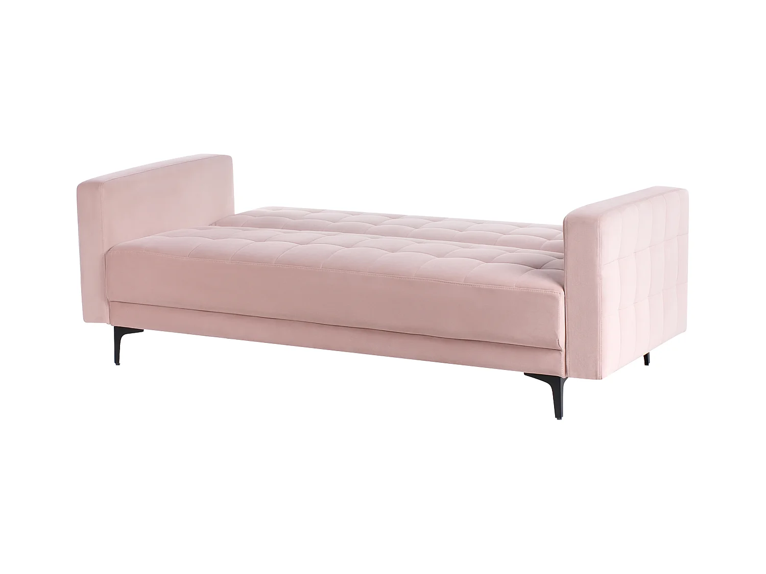 Sofá cama ABERDEEN Terciopelo Rosa pastel 3 plazas
