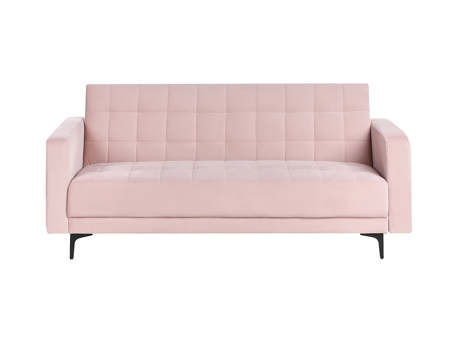 Canapé-lit 3 places ABERDEEN Velours Rose pastel