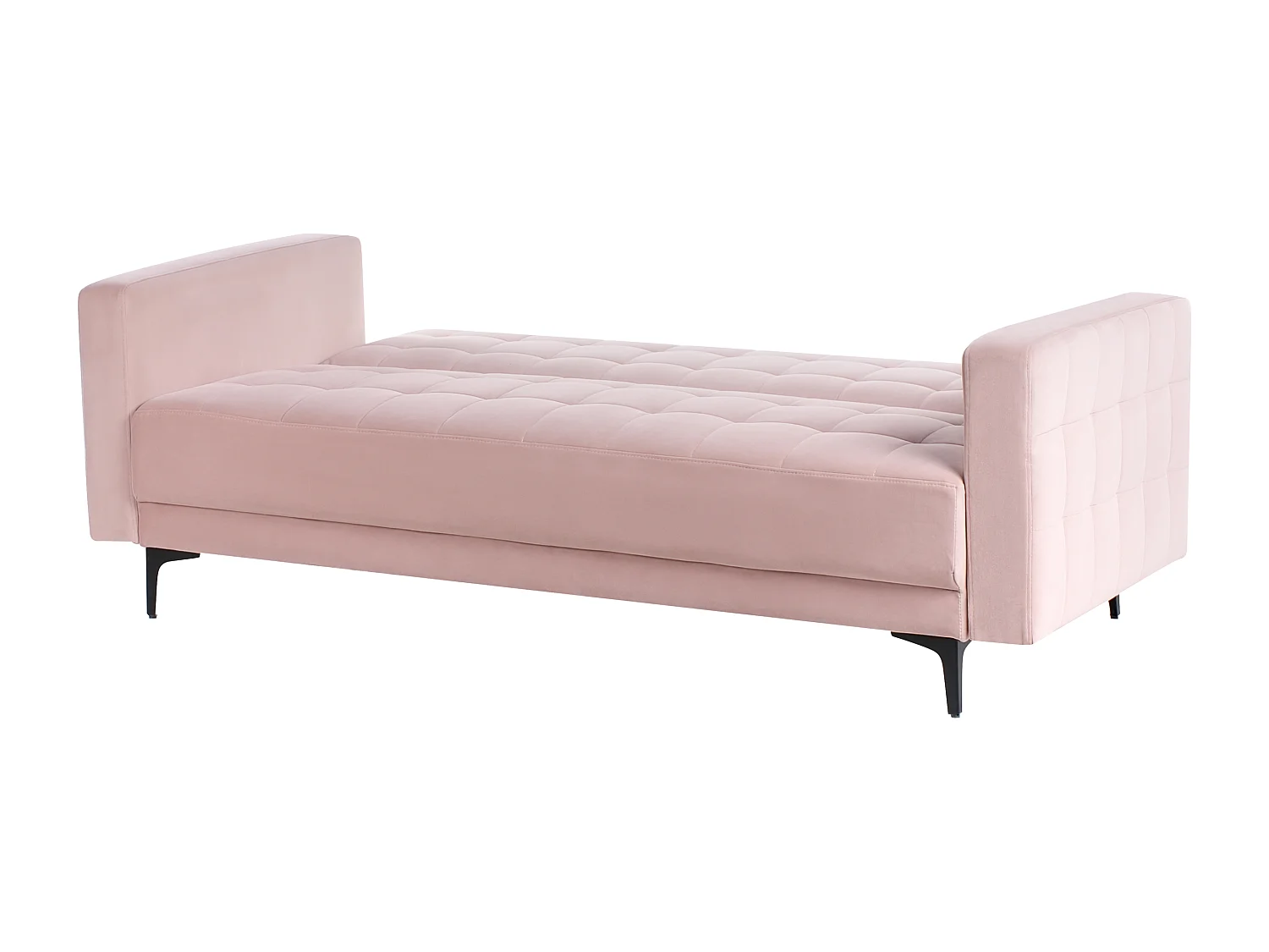 Canapé-lit 3 places ABERDEEN Velours Rose pastel