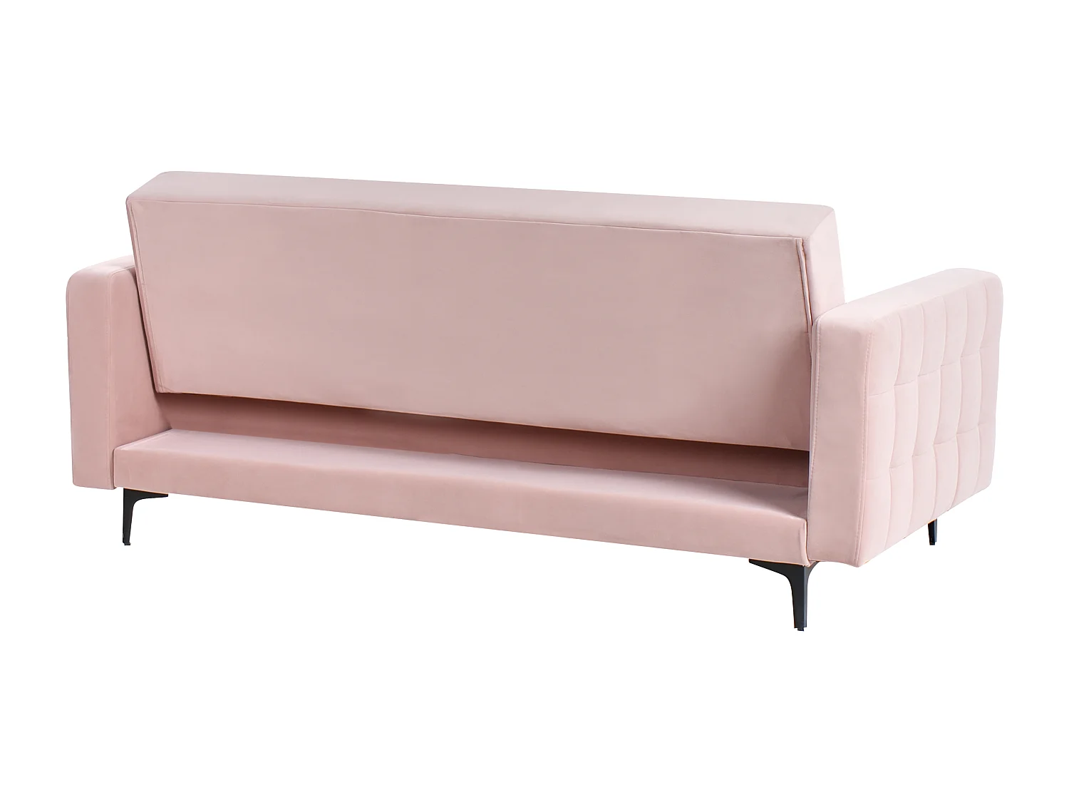 Canapé-lit 3 places ABERDEEN Velours Rose pastel