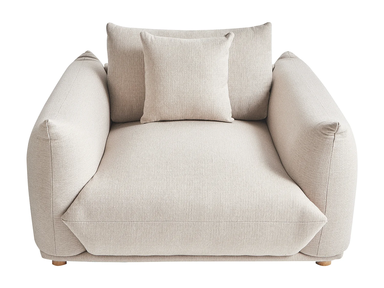 Fauteuil LUVOS Tissu Beige clair