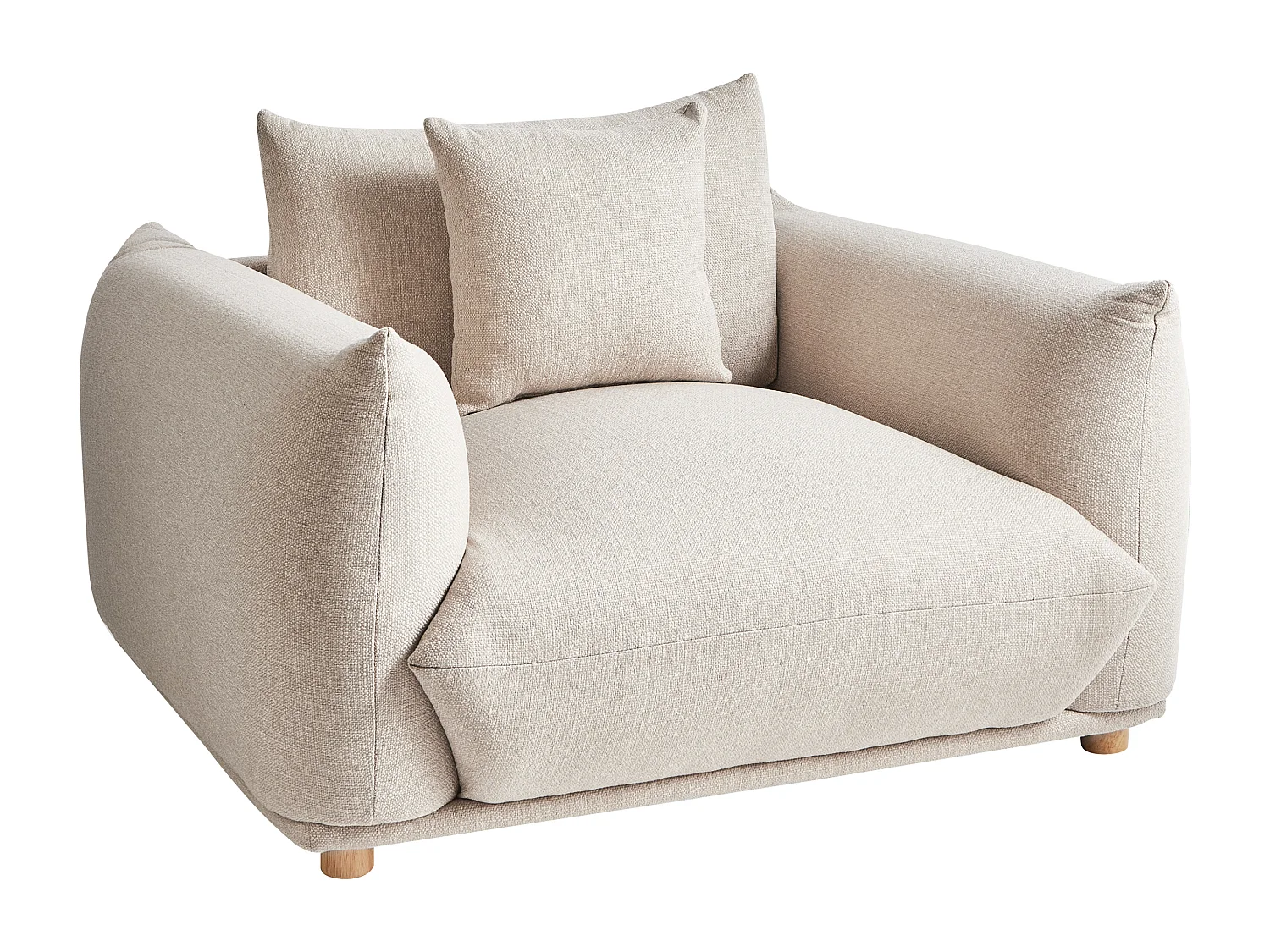 Fauteuil LUVOS Tissu Beige clair