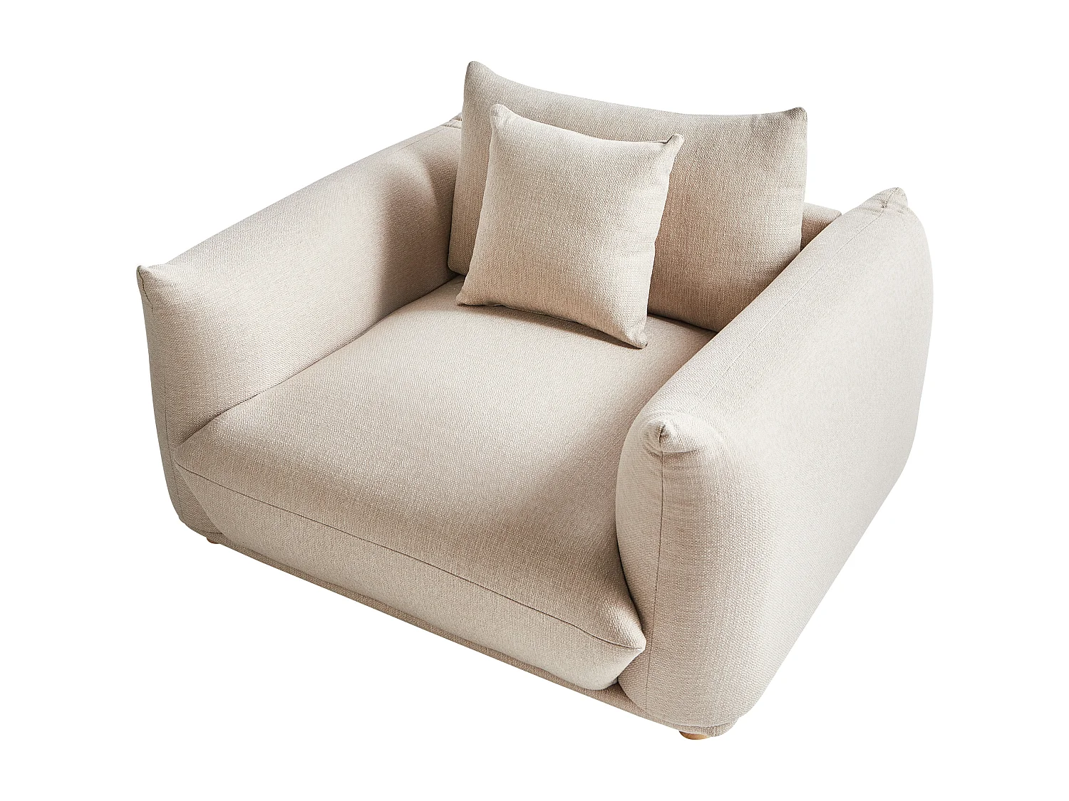 Fauteuil LUVOS Tissu Beige clair