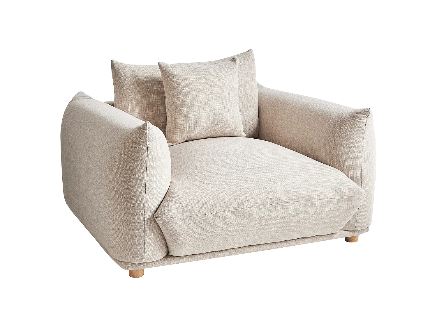 Fauteuil LUVOS Tissu Beige clair