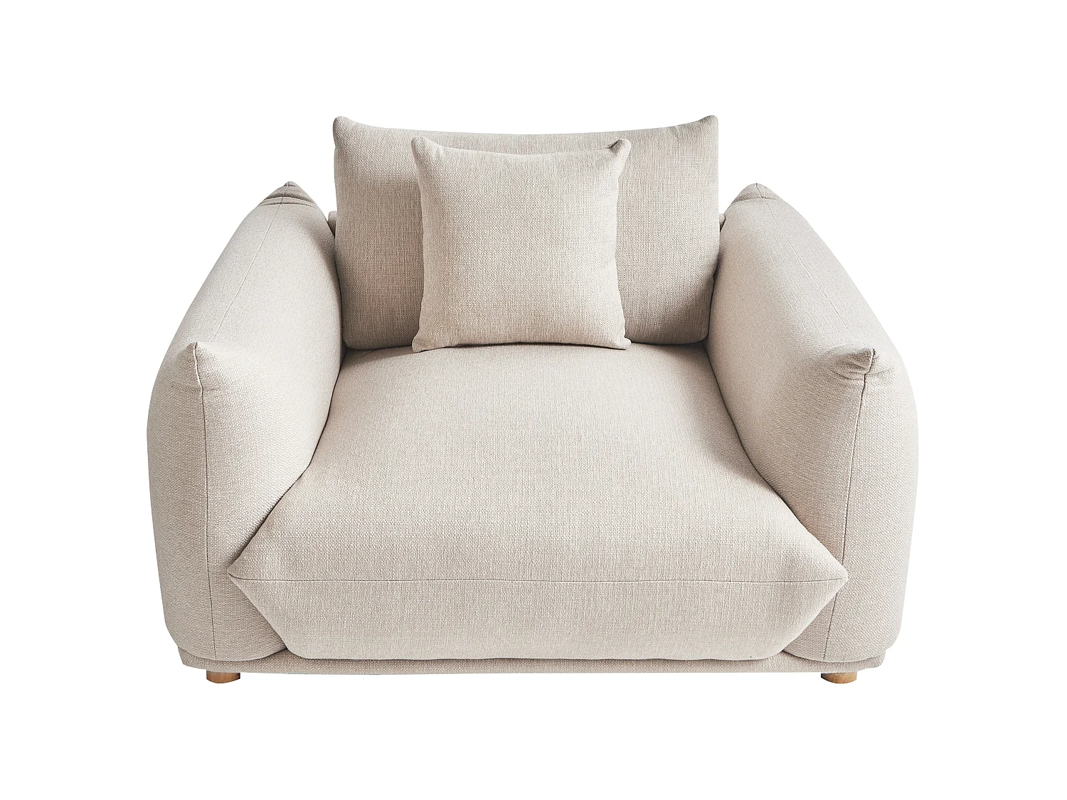 Fauteuil LUVOS Tissu Beige clair