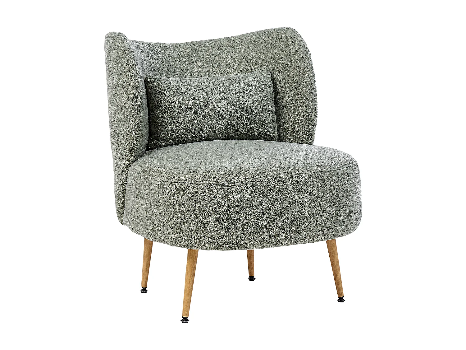 Fauteuil OTSBY II avec coussin Bouclé Vert