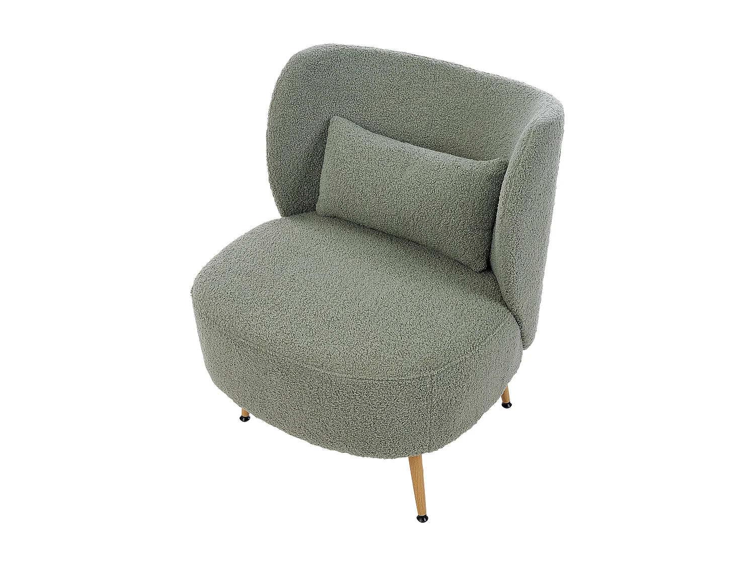 Fauteuil OTSBY II avec coussin Bouclé Vert