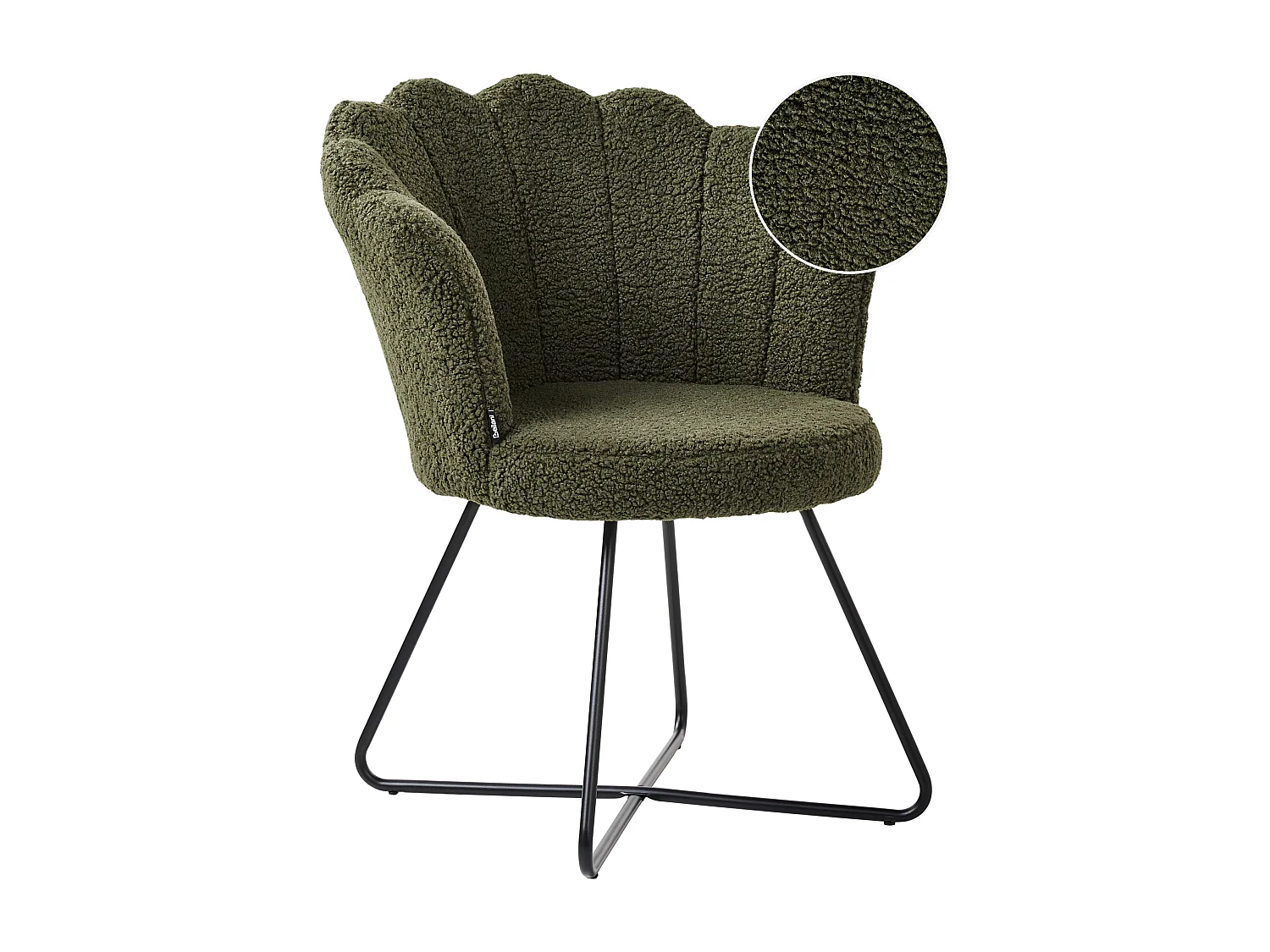 Fauteuil LOVELOCK Bouclé Vert foncé