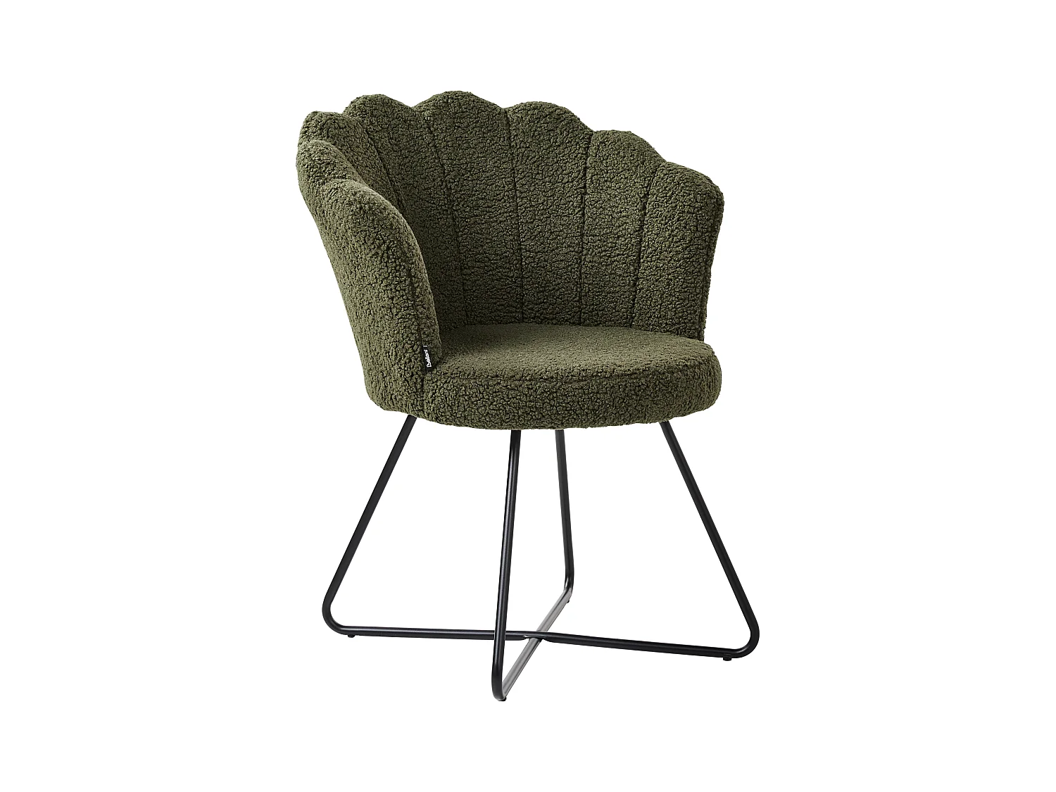 Fauteuil LOVELOCK Bouclé Vert foncé