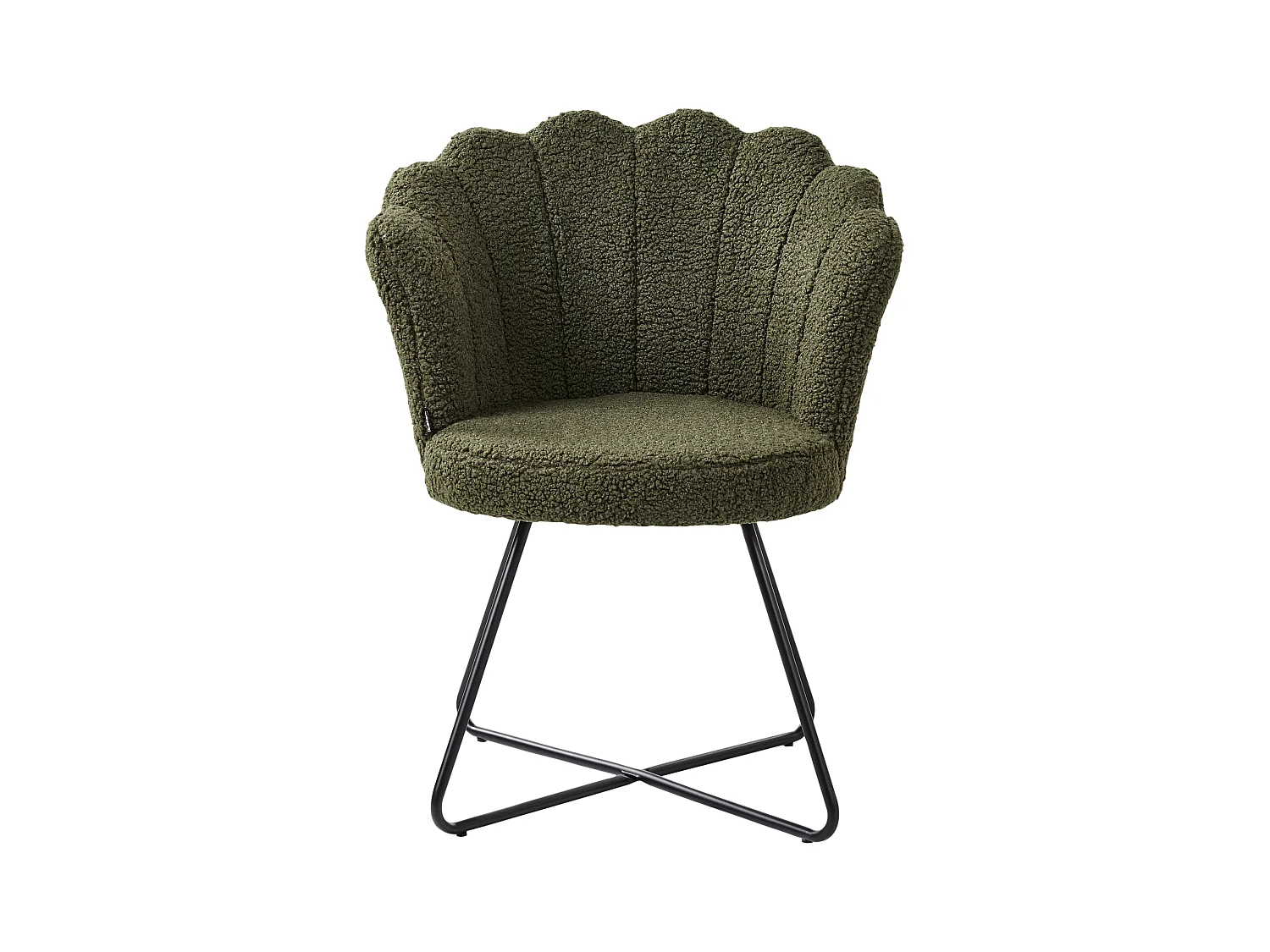 Fauteuil LOVELOCK Bouclé Vert foncé