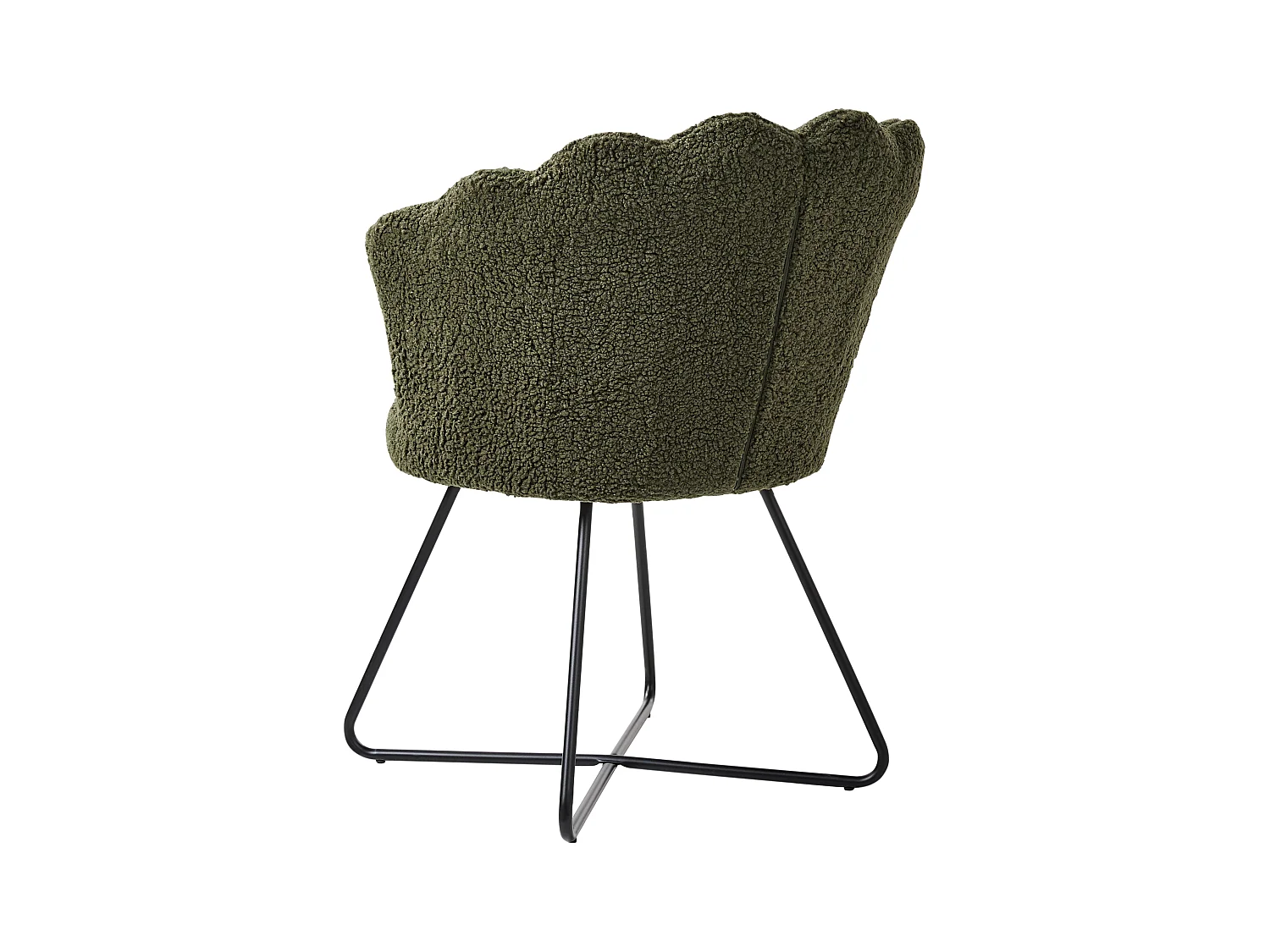 Fauteuil LOVELOCK Bouclé Vert foncé