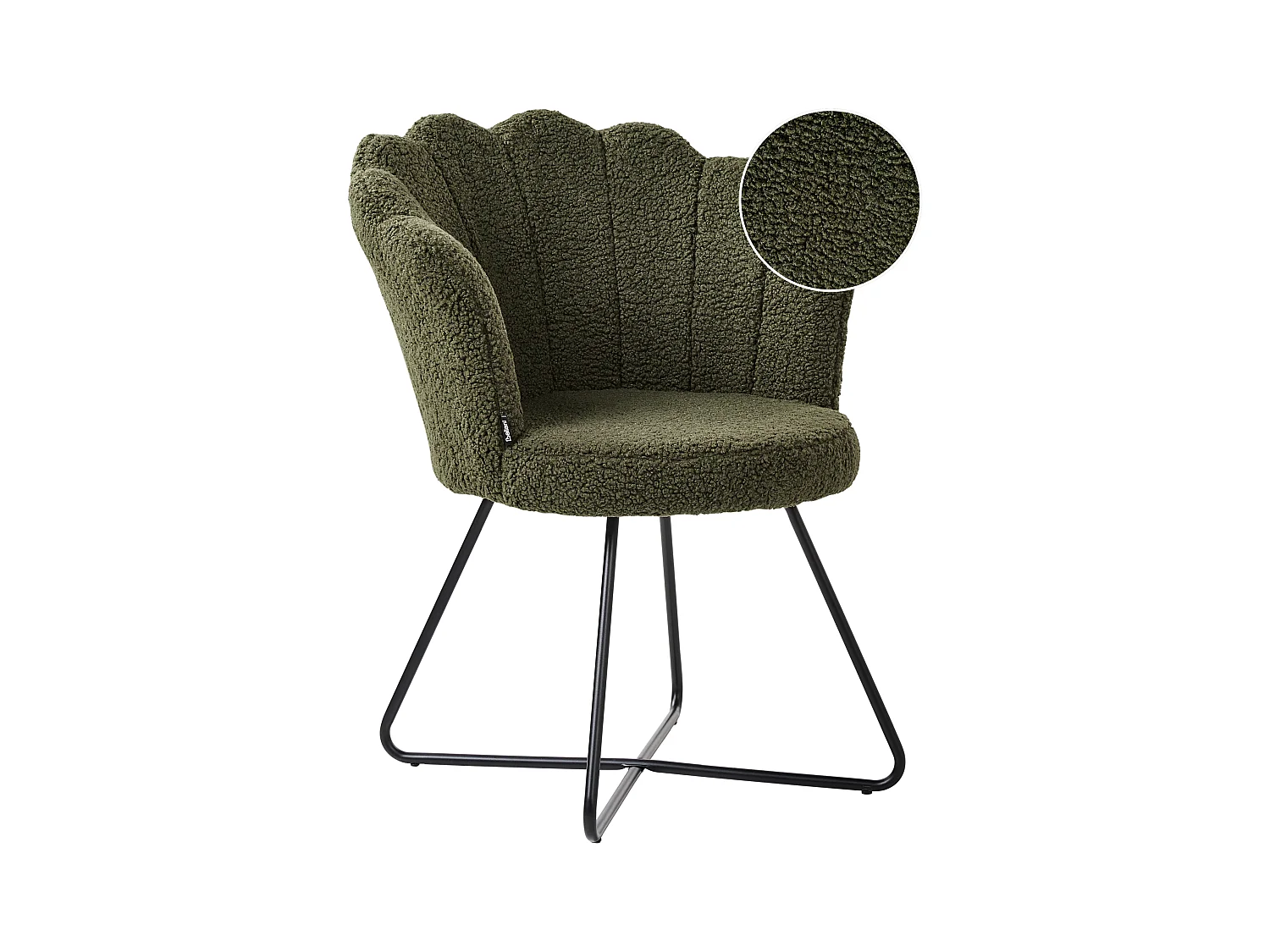Fauteuil LOVELOCK Bouclé Vert foncé