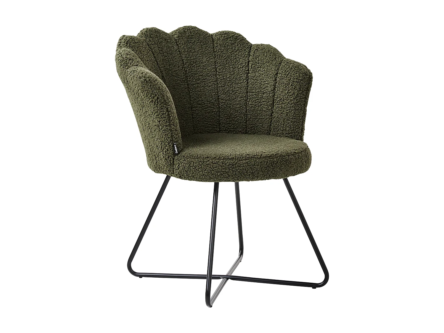Fauteuil LOVELOCK Bouclé Vert foncé