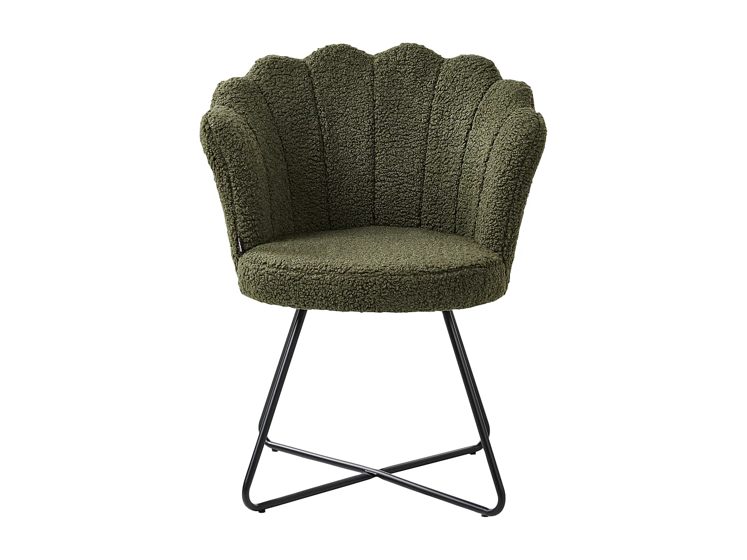 Fauteuil LOVELOCK Bouclé Vert foncé