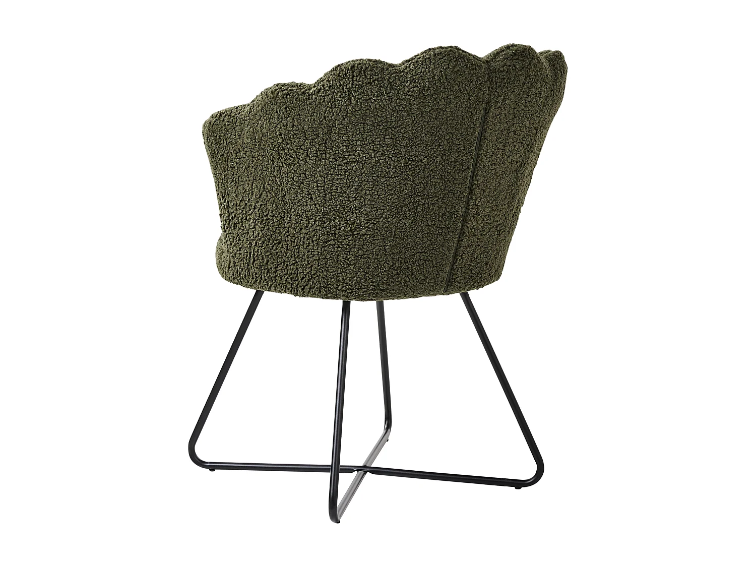 Fauteuil LOVELOCK Bouclé Vert foncé