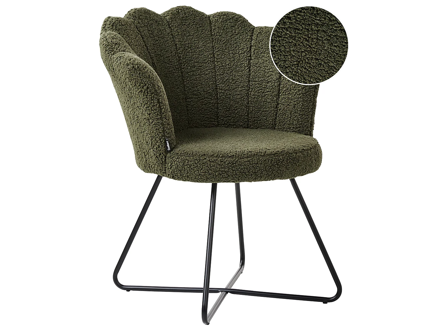 Fauteuil LOVELOCK Bouclé Vert foncé