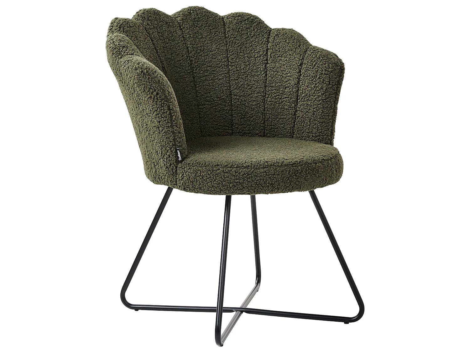 Fauteuil LOVELOCK Bouclé Vert foncé