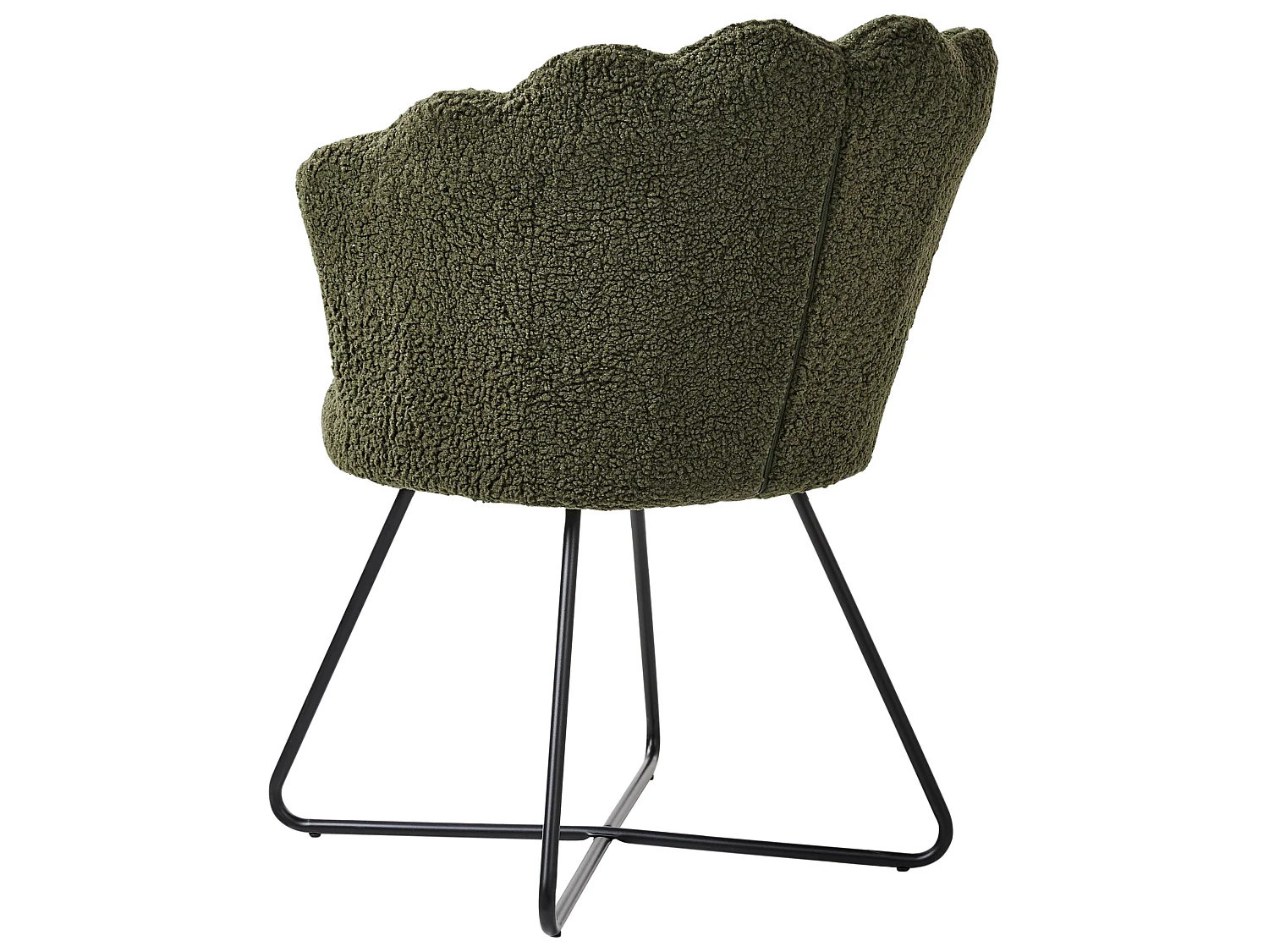 Fauteuil LOVELOCK Bouclé Vert foncé