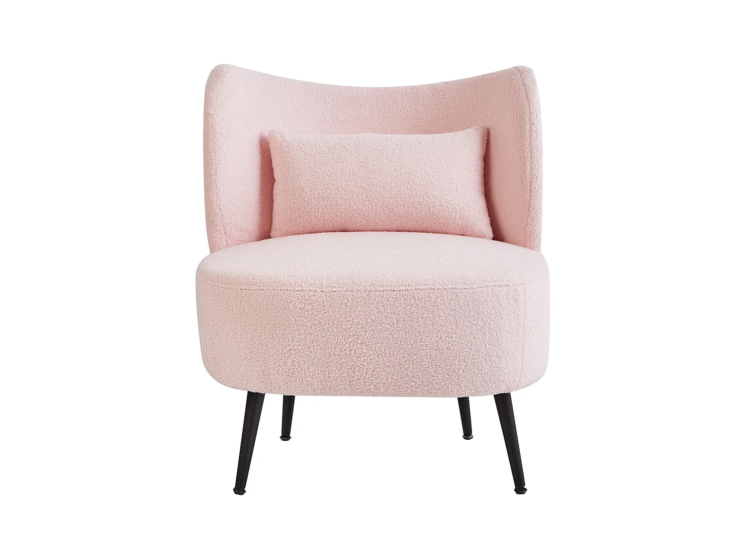 Fauteuil OTSBY Bouclé Rose pastel