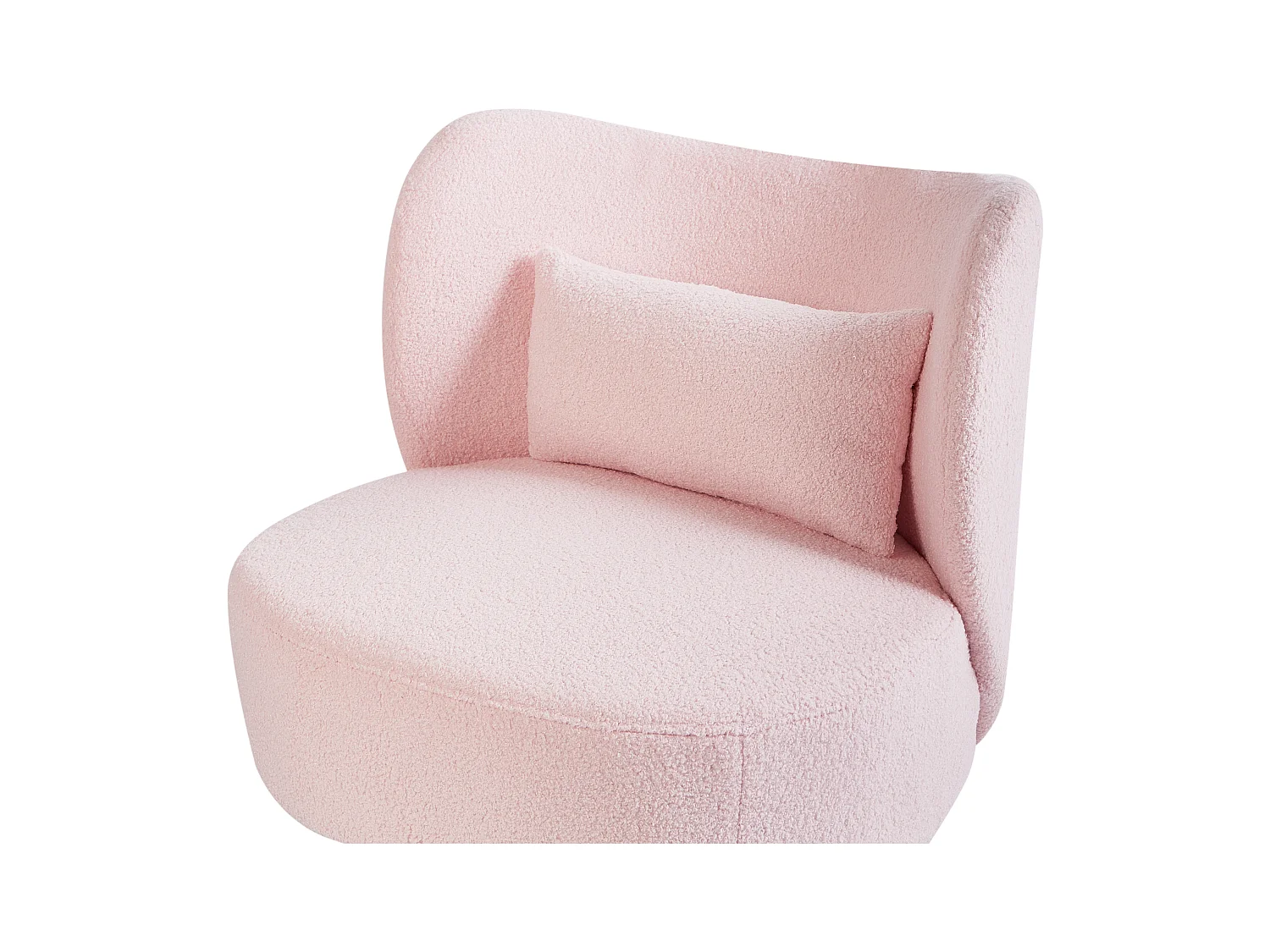 Fauteuil OTSBY Bouclé Rose pastel