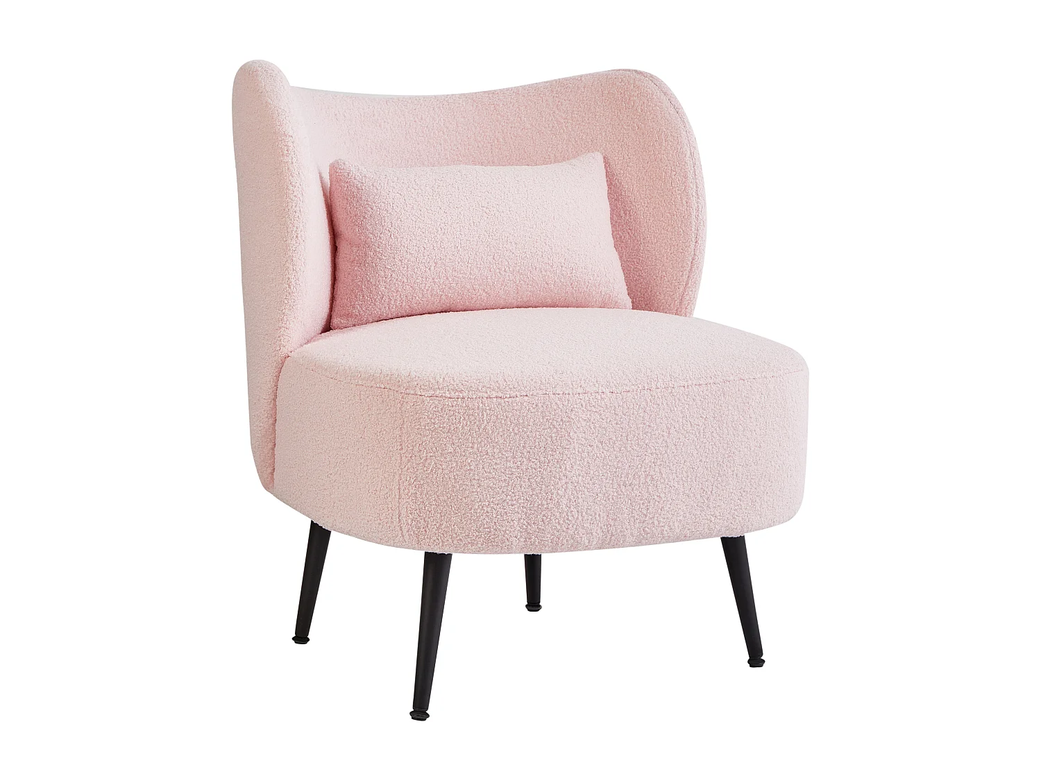 Fauteuil OTSBY  Bouclé Rose pastel