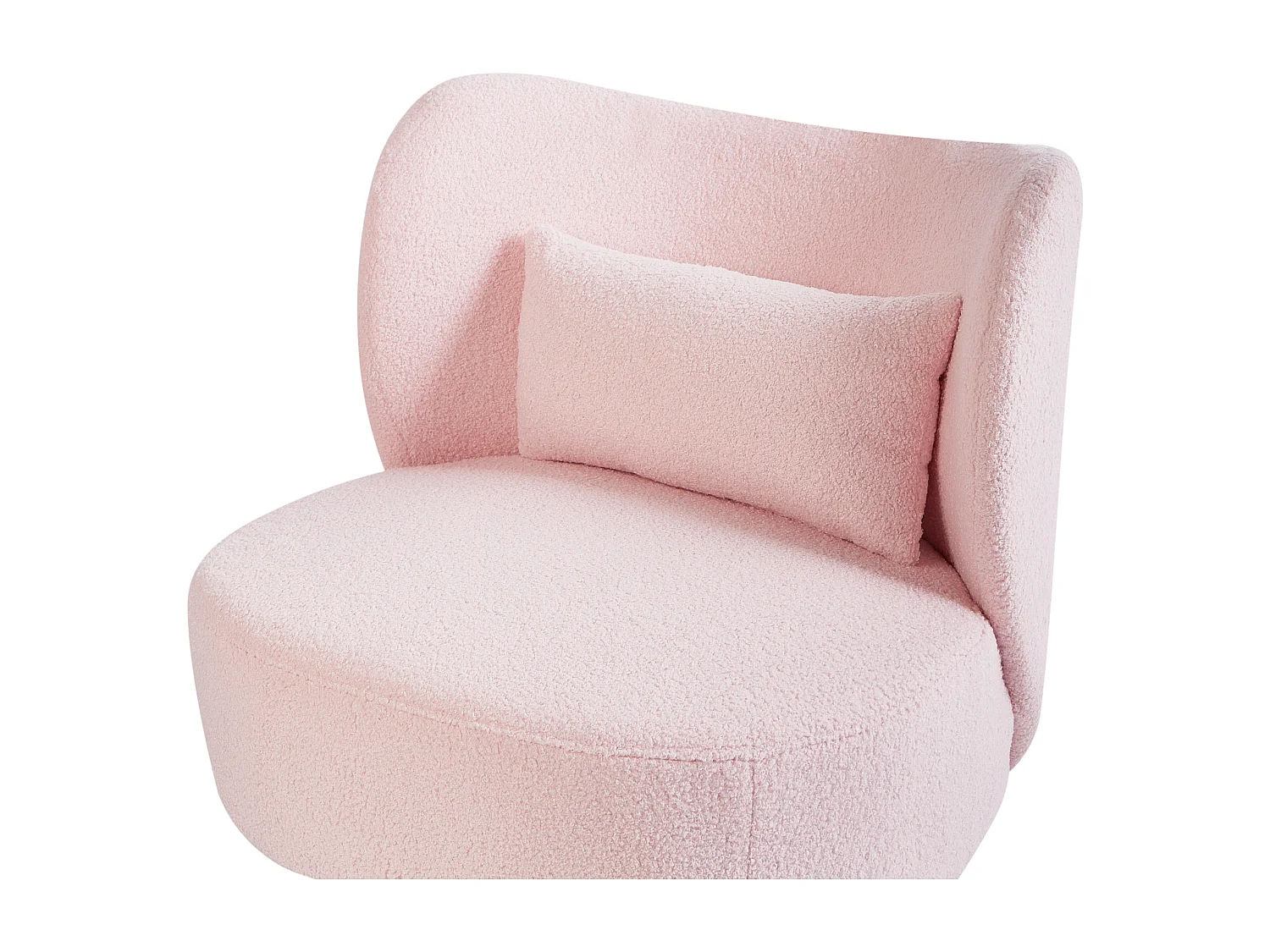 Fauteuil OTSBY  Bouclé Rose pastel