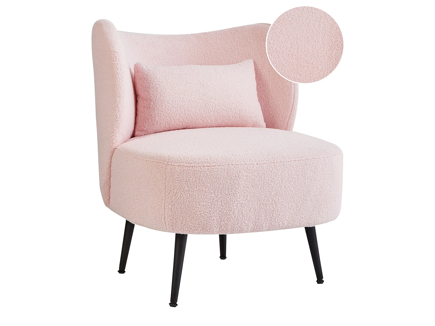 Sessel OTSBY II Bouclé Pastellrosa