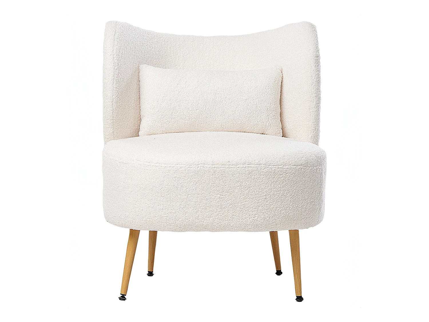 Fauteuil OTSBY II avec coussin Bouclé Blanc cassé