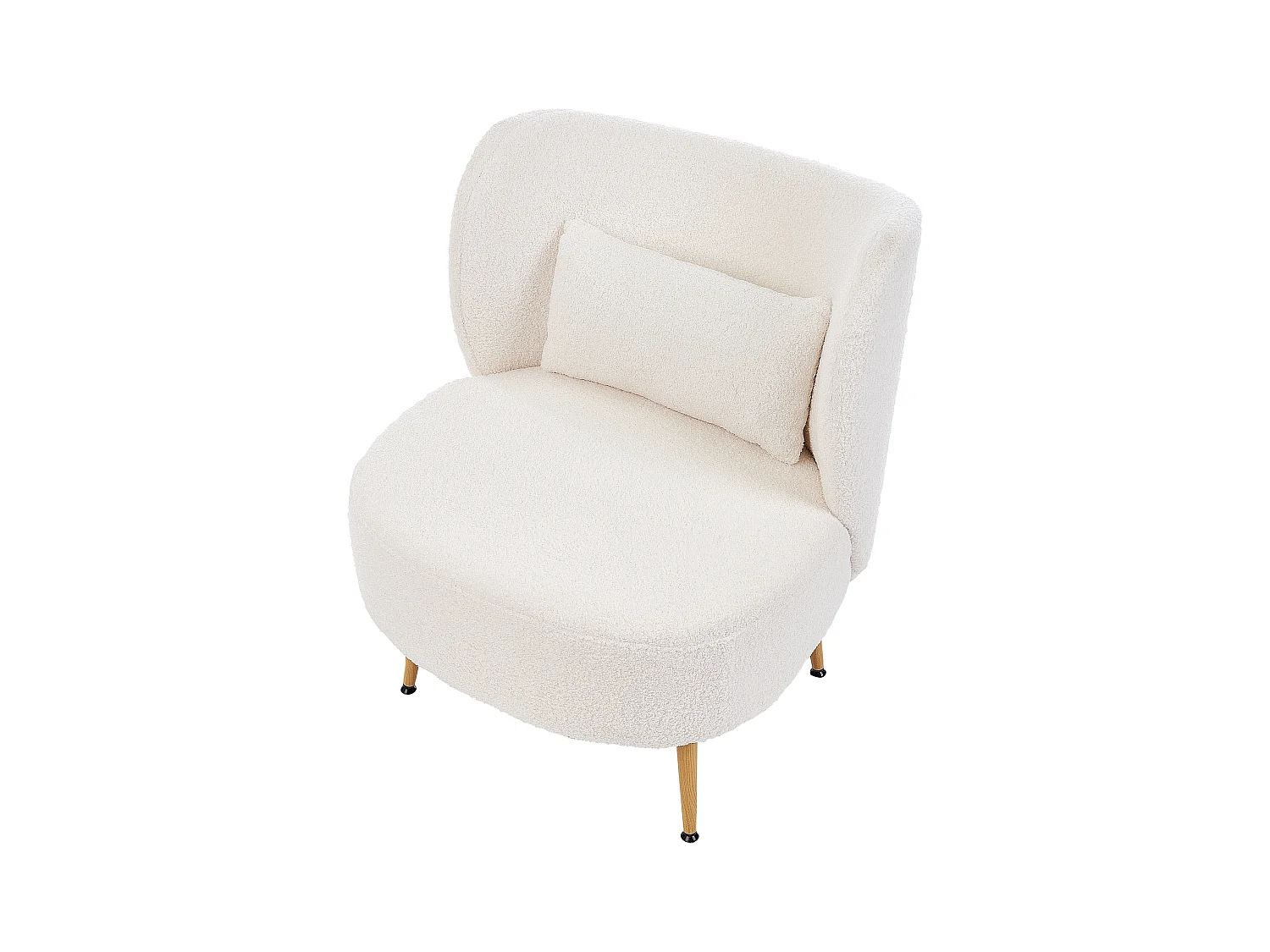 Fauteuil OTSBY II avec coussin Bouclé Blanc cassé