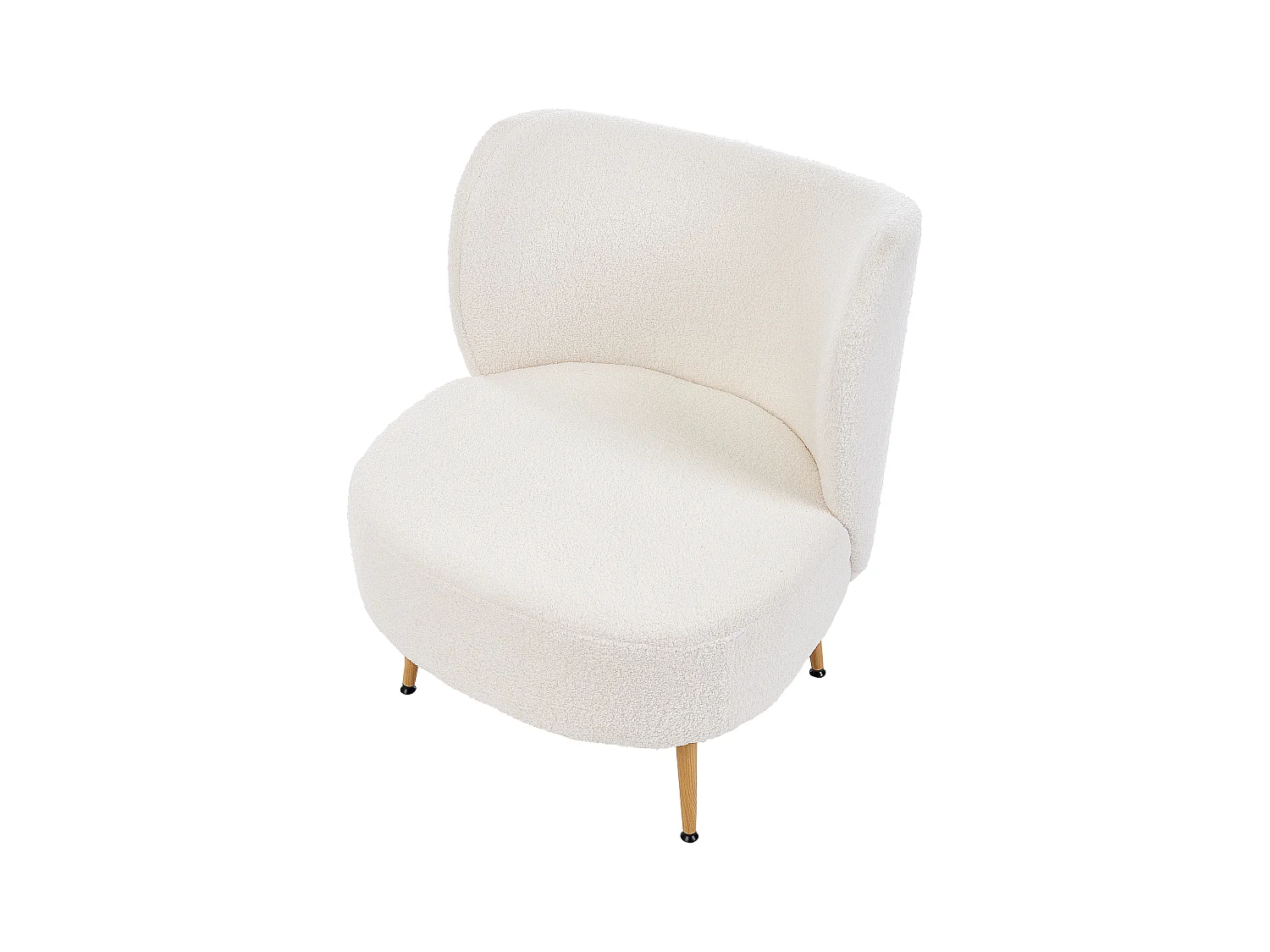 Fauteuil OTSBY II avec coussin Bouclé Blanc cassé