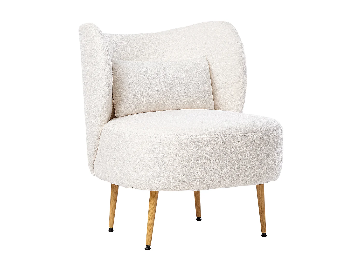 Fauteuil OTSBY II avec coussin Bouclé Blanc cassé