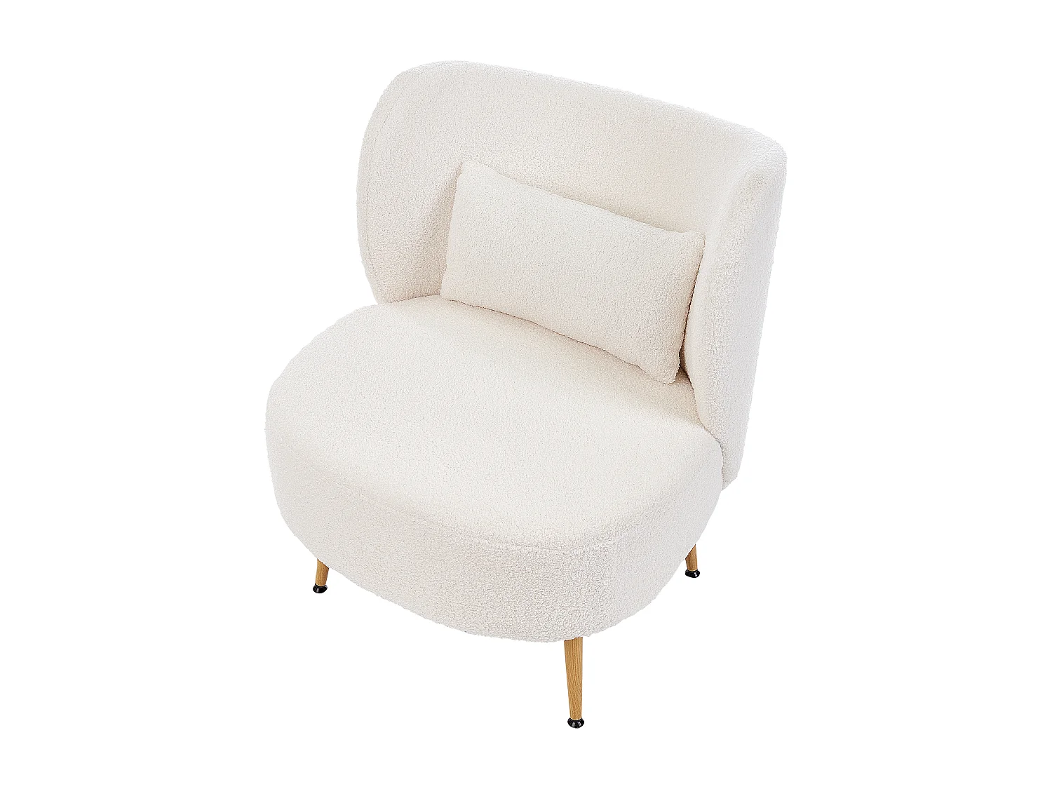 Fauteuil OTSBY II avec coussin Bouclé Blanc cassé