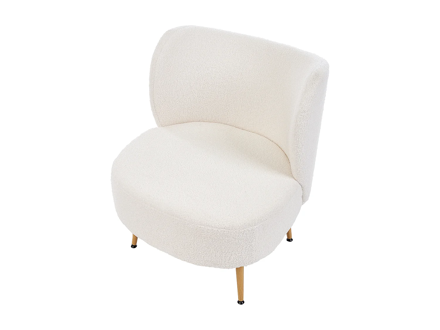 Fauteuil OTSBY II avec coussin Bouclé Blanc cassé