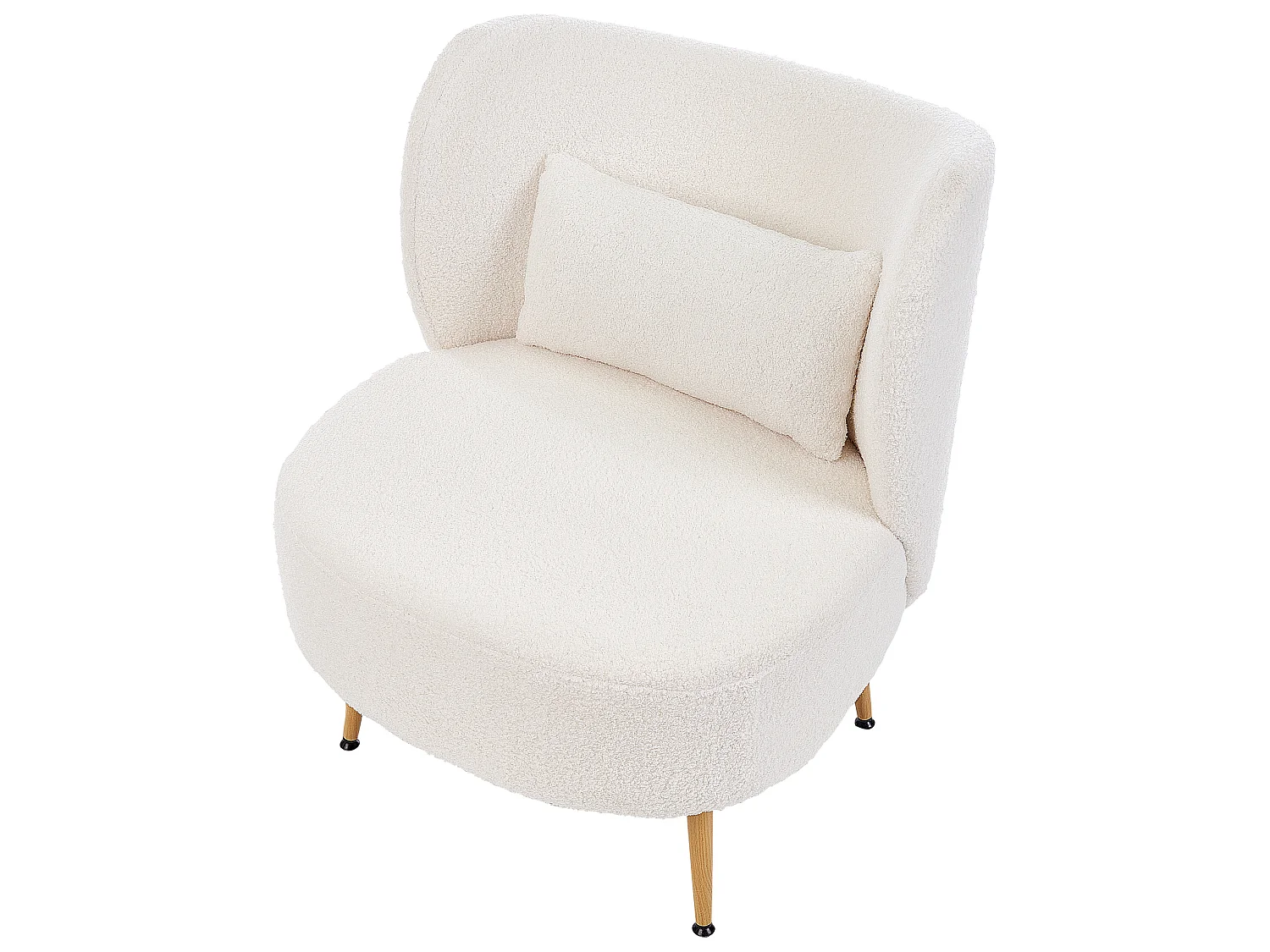 Fauteuil OTSBY II avec coussin Bouclé Crème