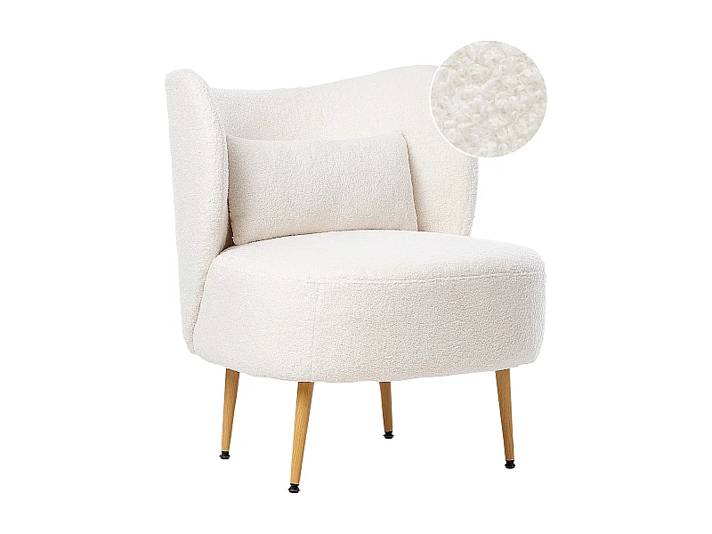 Sessel OTSBY II mit Kissen Bouclé Creme