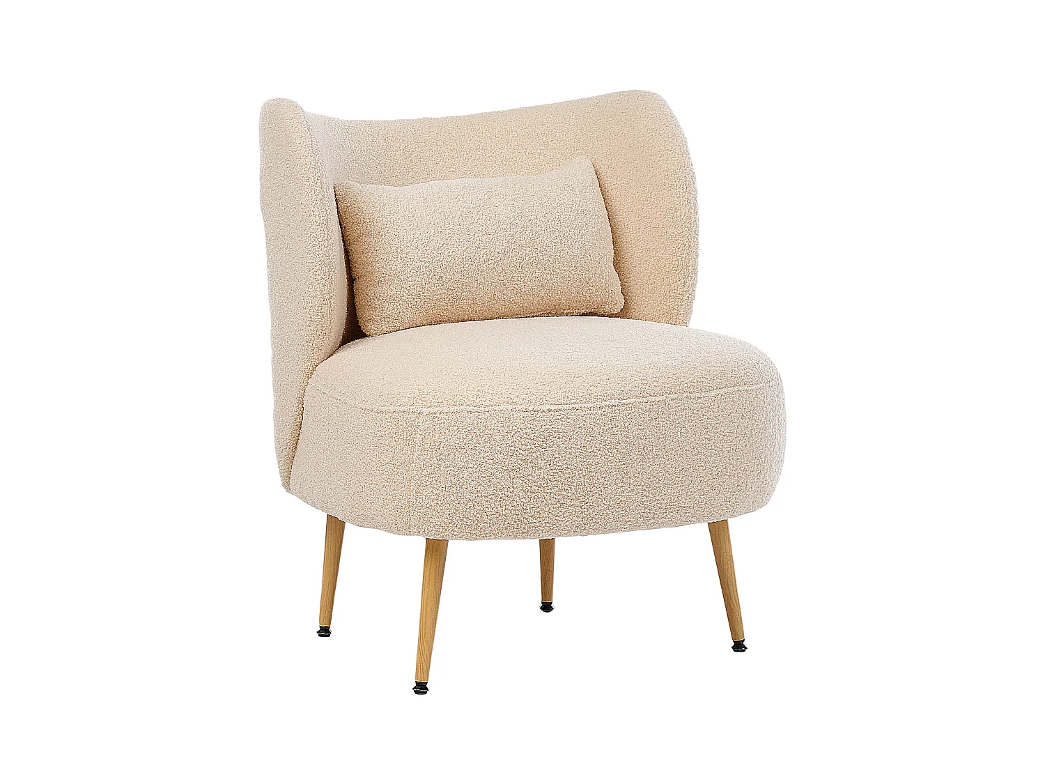 Fauteuil OTSBY II avec coussin Bouclé Beige