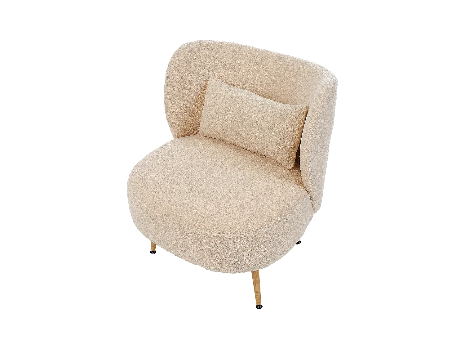 Fauteuil OTSBY II avec coussin Bouclé Beige