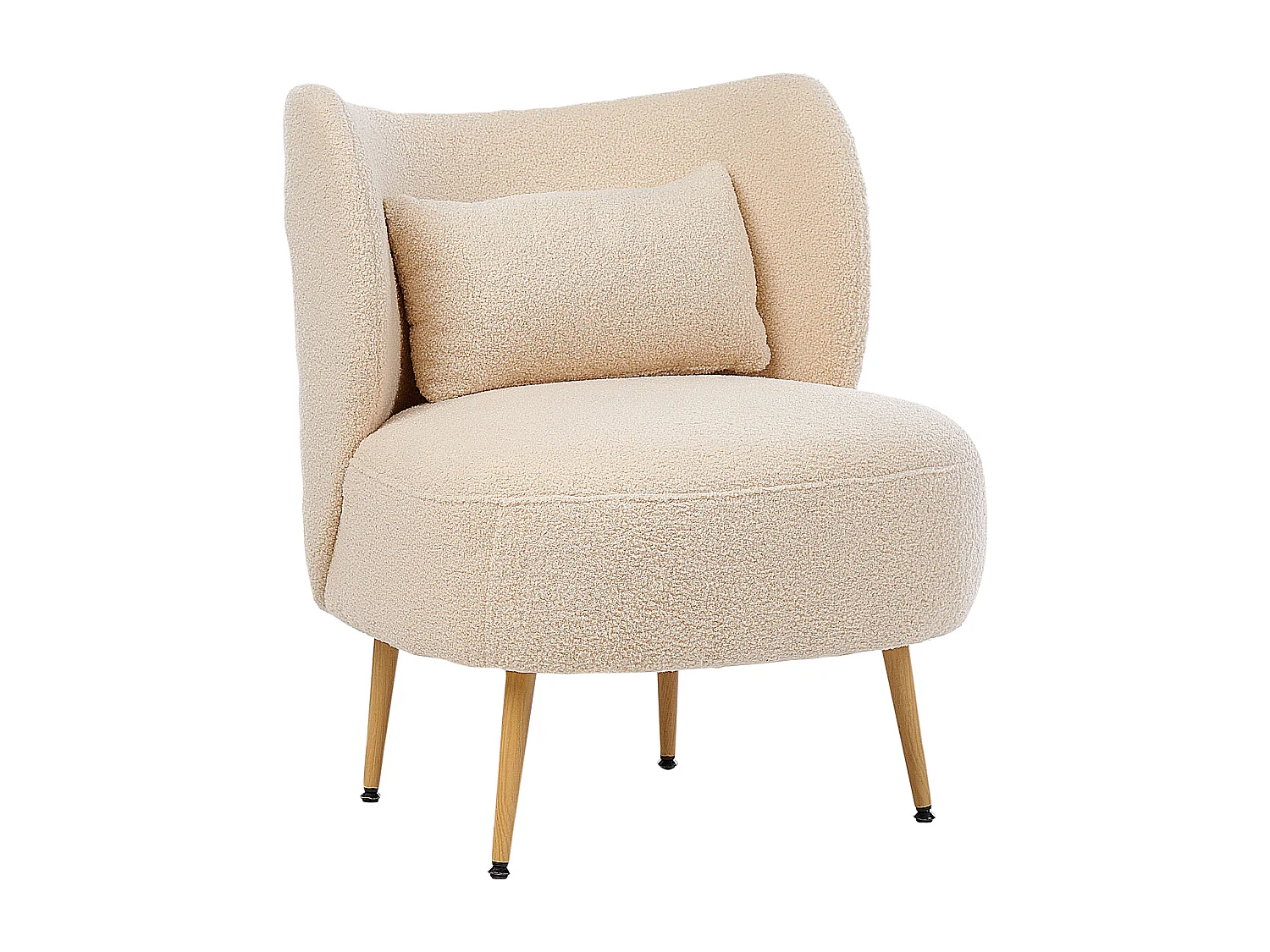 Fauteuil OTSBY II avec coussin Bouclé Beige