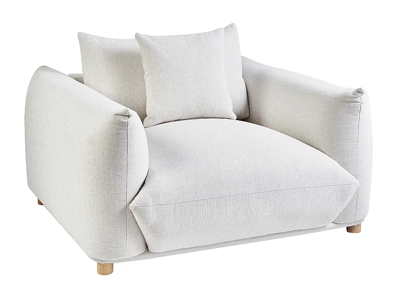 Fauteuil LUVOS Tissu Blanc cassé