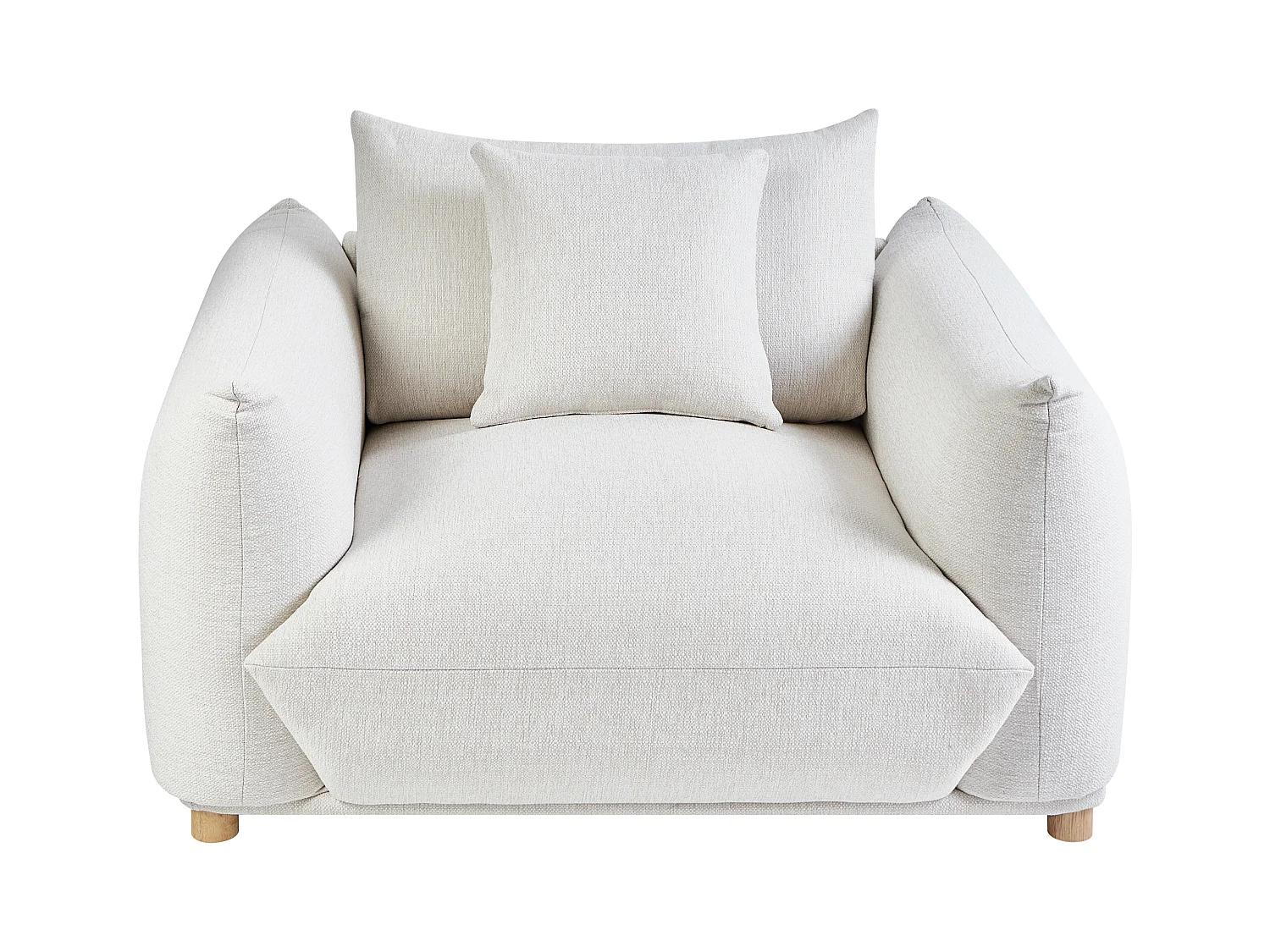 Fauteuil LUVOS Stof Gebroken wit