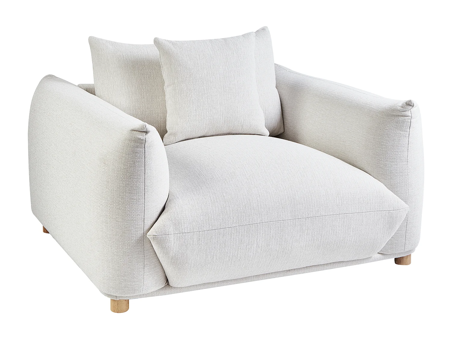 Fauteuil LUVOS Tissu Blanc cassé