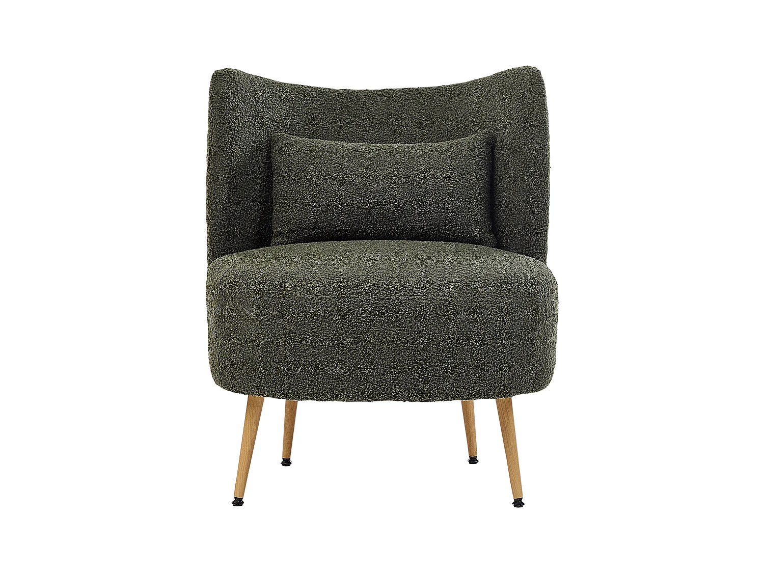 Sessel OTSBY II mit Kissen Bouclé Dunkelgrün