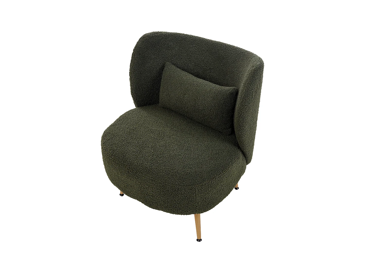 Sessel OTSBY II mit Kissen Bouclé Dunkelgrün