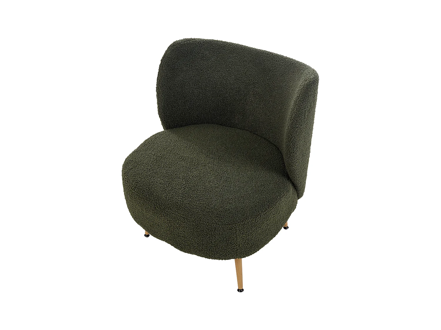 Sessel OTSBY II mit Kissen Bouclé Dunkelgrün