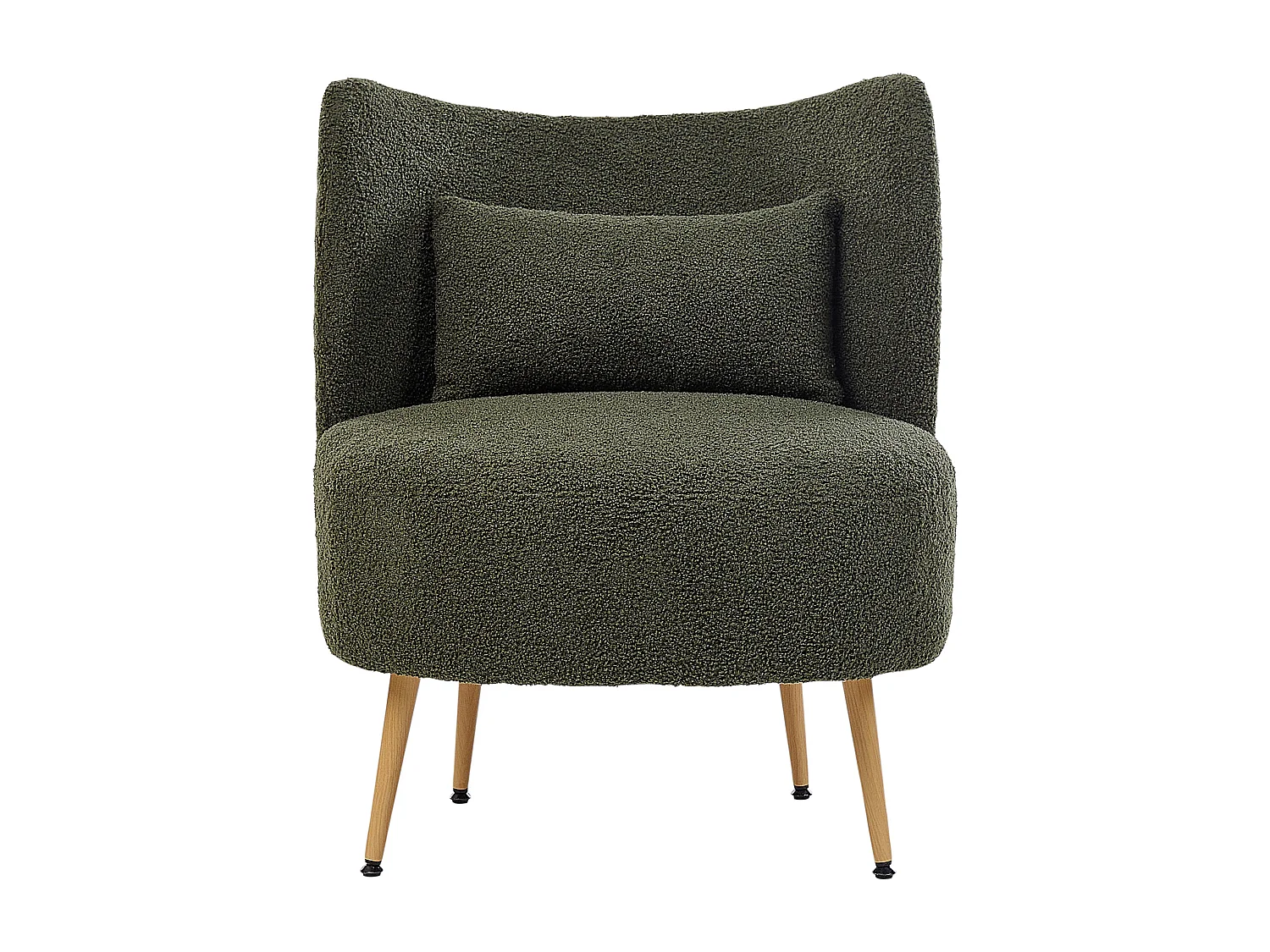 Fauteuil OTSBY II avec coussin Bouclé Vert foncé