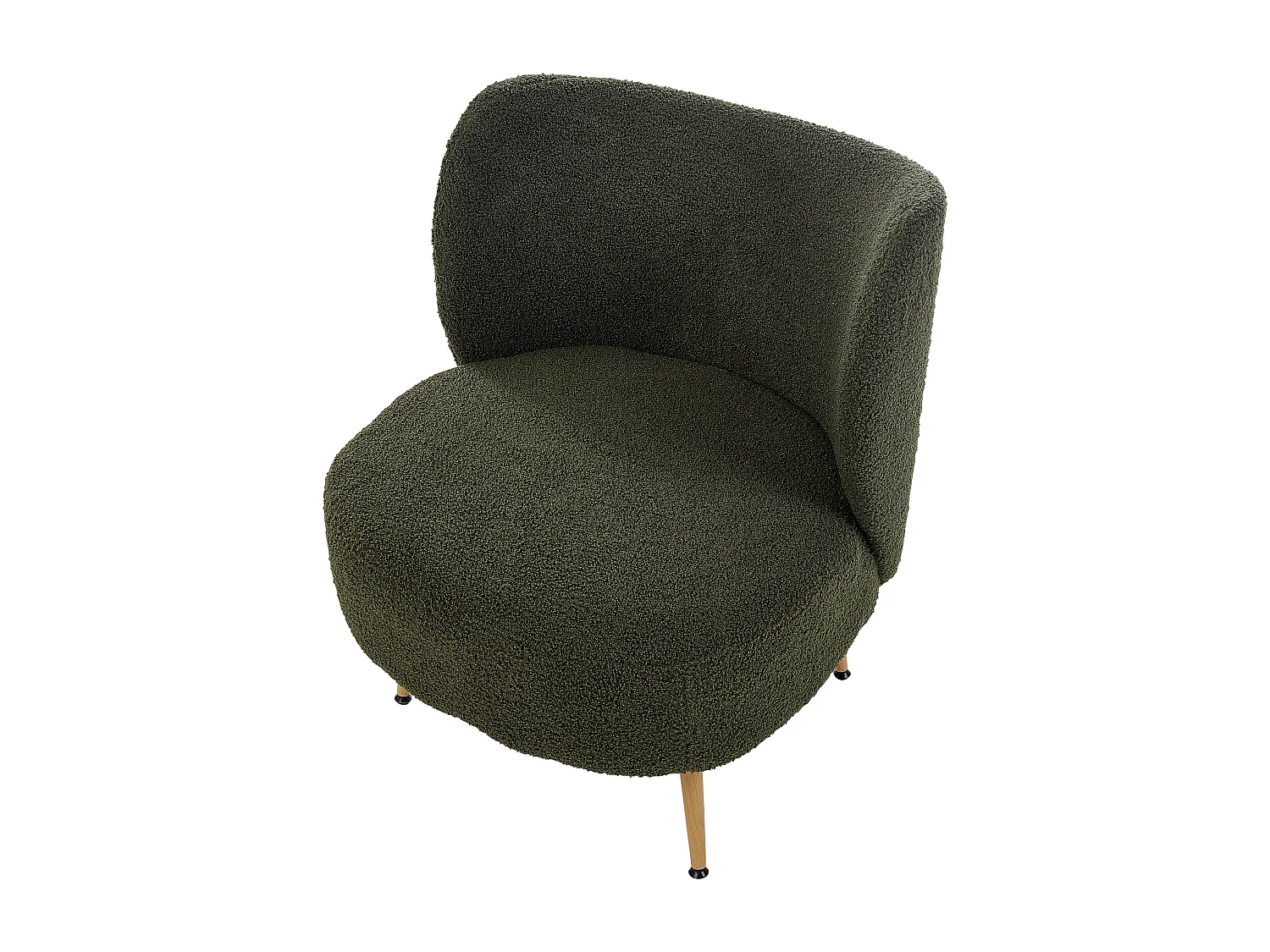 Fauteuil OTSBY II avec coussin Bouclé Vert foncé